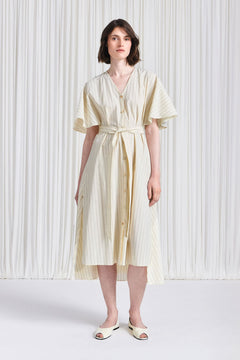 The Sway Dress in Cream Cotton Pinstripe – palmer//harding