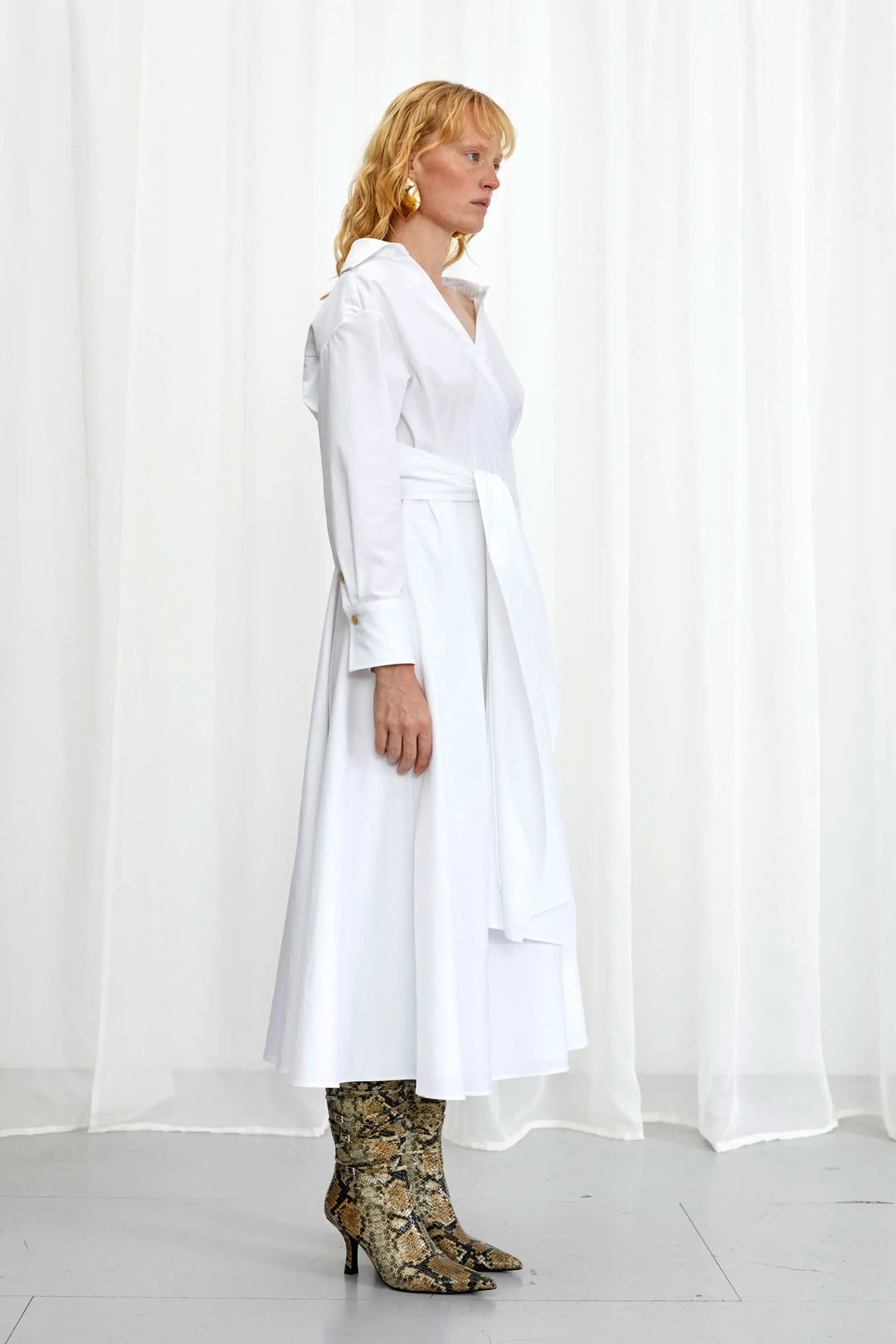 Robe Enfold, robe midi en coton blanc