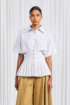The Courage Shirt in Navy Stripe Cotton Poplin – palmer//harding