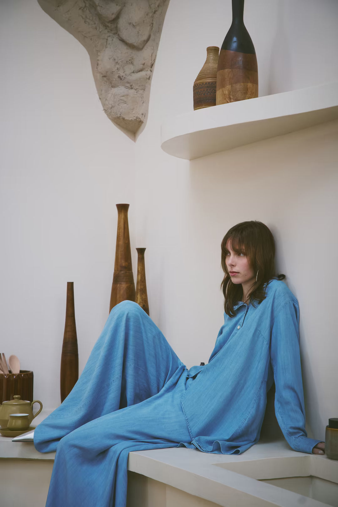 The Rhythm Shirt in Blue Washed Lyocell Denim – palmer//harding