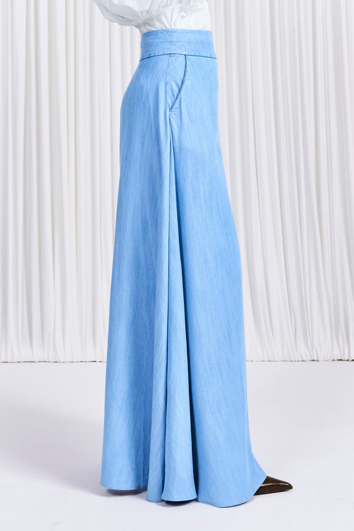 The Clarity Trouser in Blue Washed Lyocell Denim – palmer//harding
