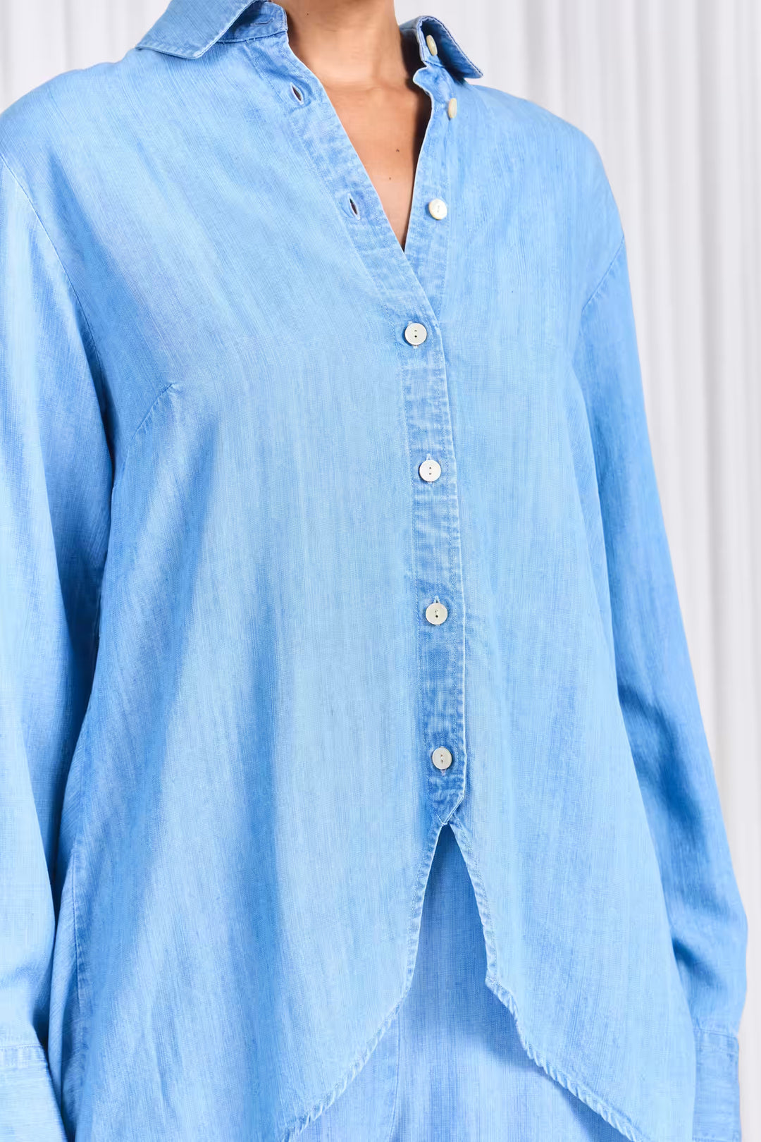 The Rhythm Shirt in Blue Washed Lyocell Denim – palmer//harding