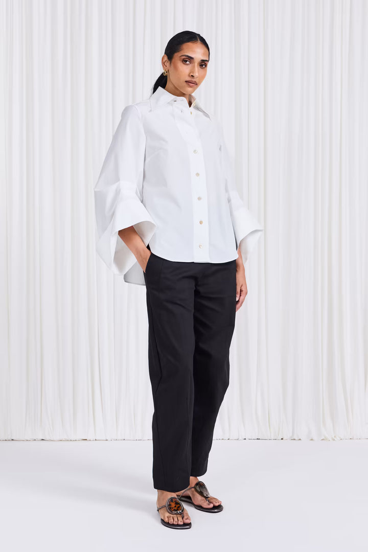 The Intention Shirt in White Cotton Poplin - palmer//harding