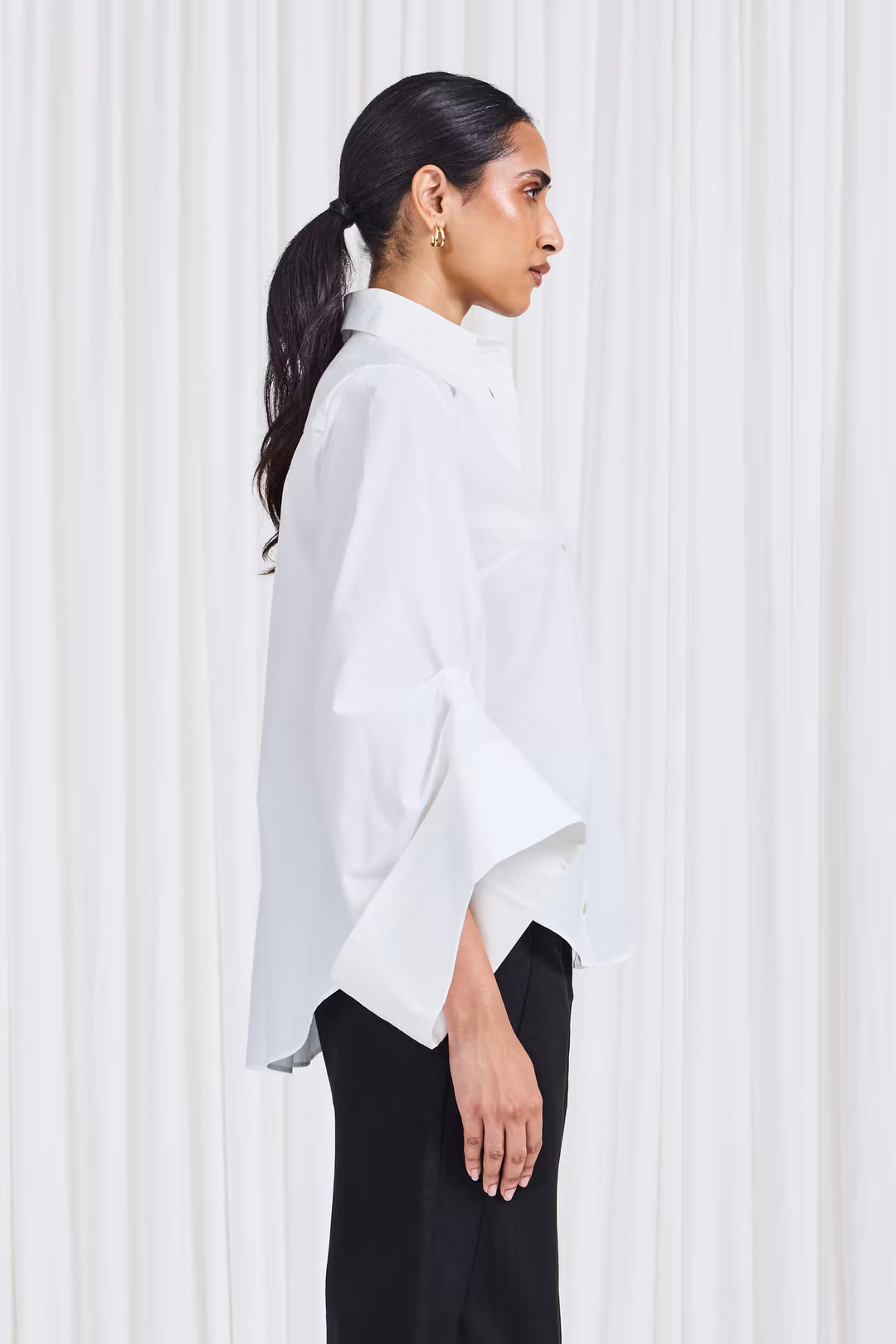The Intention Shirt in White Cotton Poplin - palmer//harding