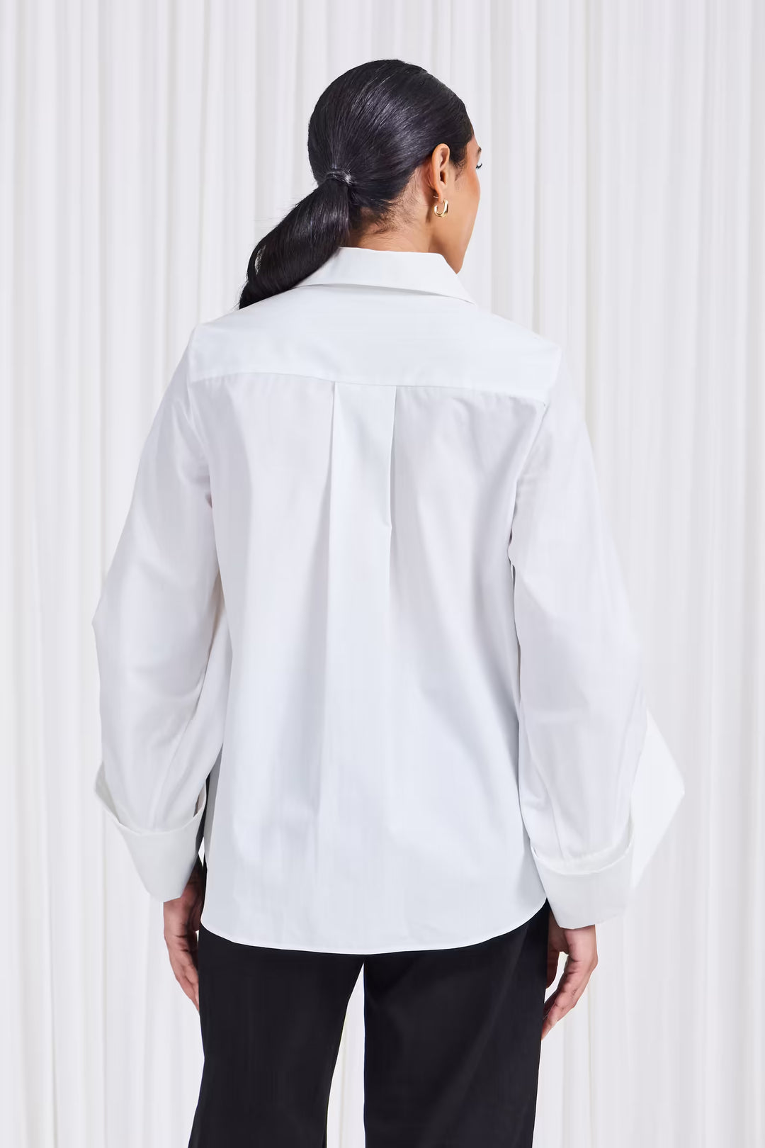 The Intention Shirt in White Cotton Poplin - palmer//harding