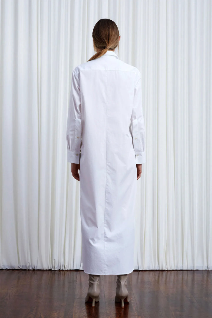 Lovers Dress, white cotton loose fit shirt dress
