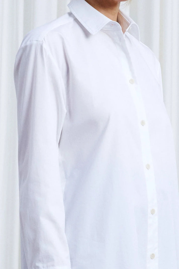 Lovers Dress, white cotton loose fit shirt dress