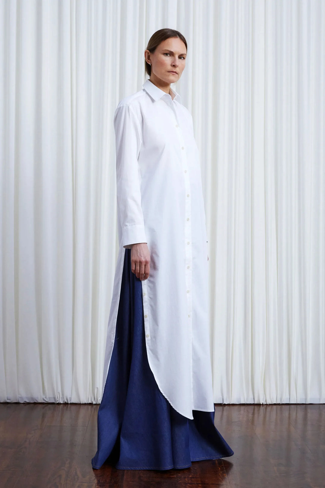 Lovers Shirt, White cotton loose fit shirt dress by palmer//harding UK8 Lovers Shirt, White cotton loose fit shirt dress by palmer//harding UK8