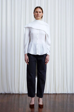 The In Your Arms Shirt in Ivory Crepe – palmer//harding