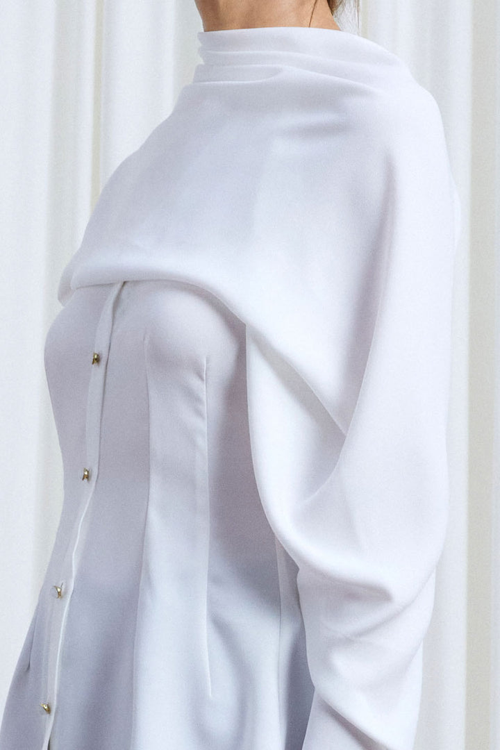 In Your Arms Shirt, Ivory Crepe