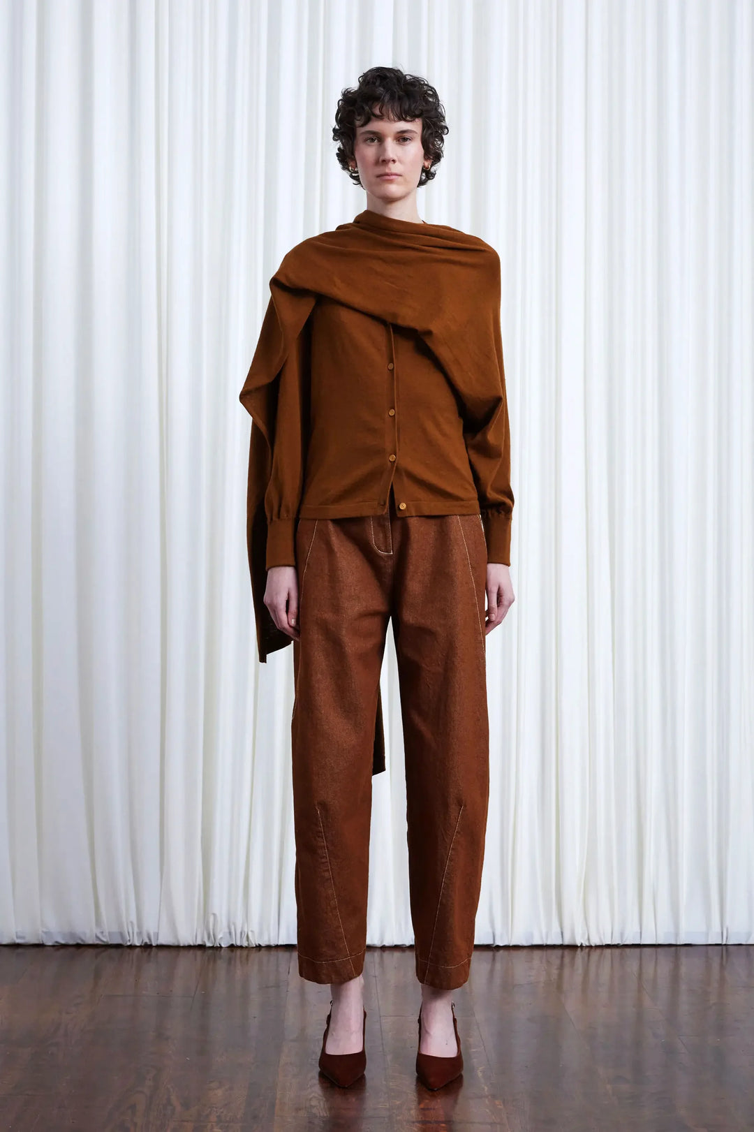 tobacco cardigan Paul Stuart Shearling Trim Color tobacco/natural The In Your Arms Cardigan