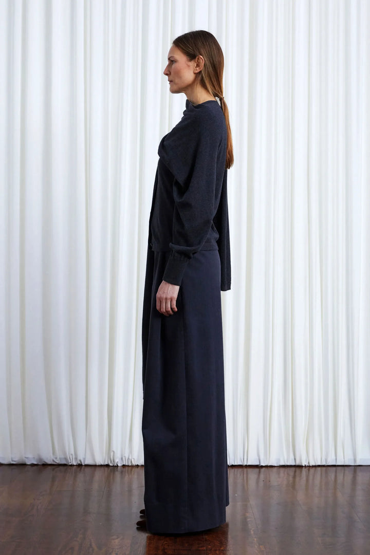 In Your Arms Cardigan, Charcoal Cotton Cashmere