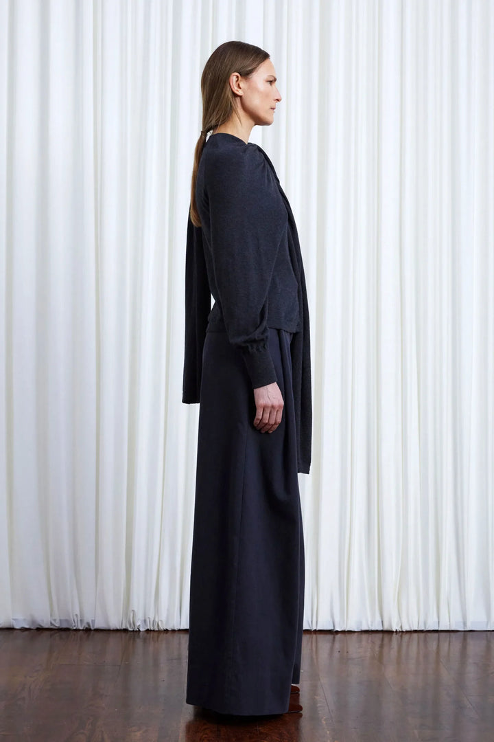 In Your Arms Cardigan, Charcoal Cotton Cashmere