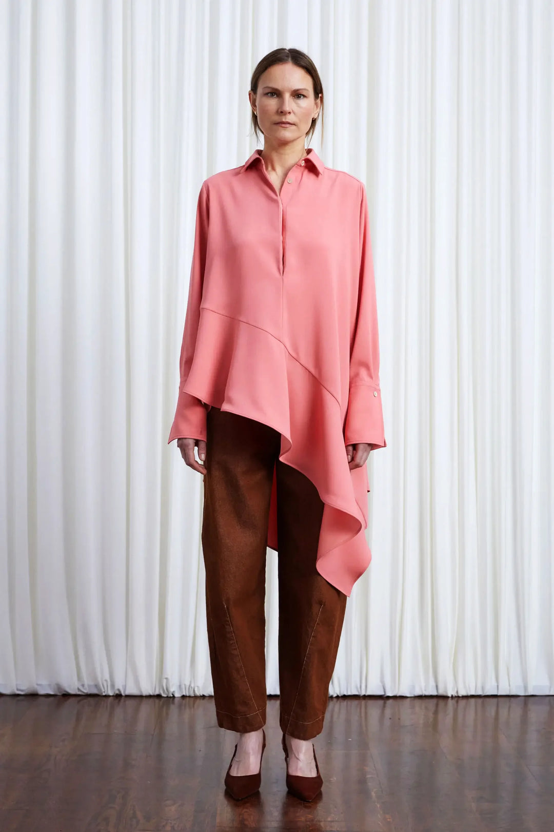 Desire Shirt, Pink Crepe