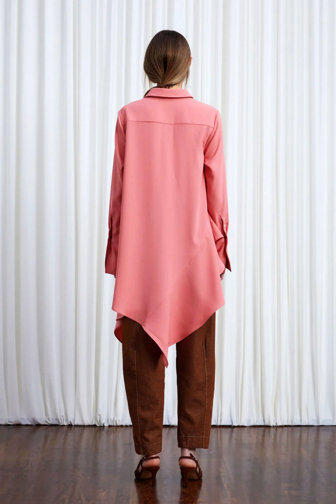 Desire Shirt, Pink Crepe