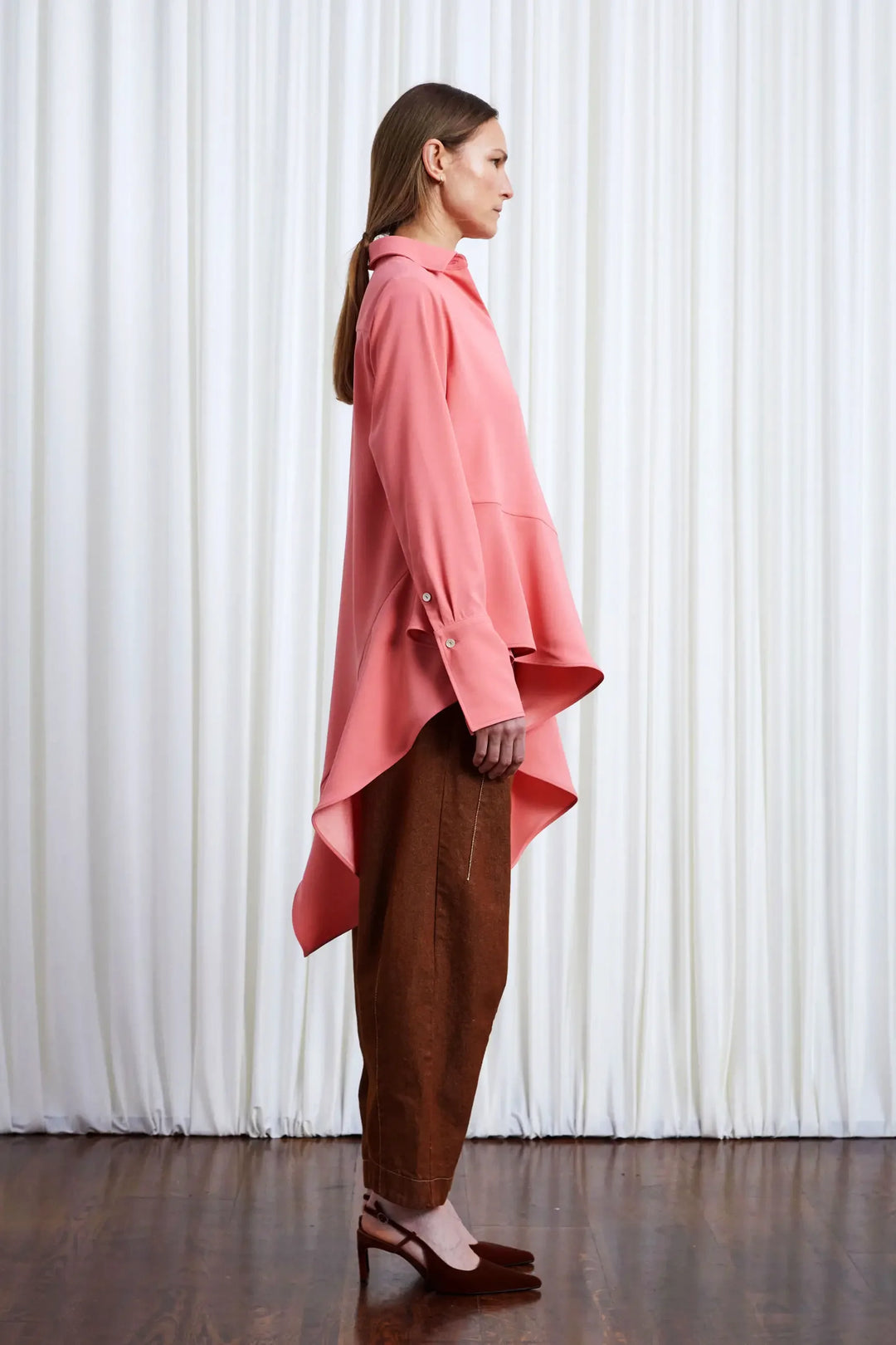 Desire Shirt, Pink Crepe