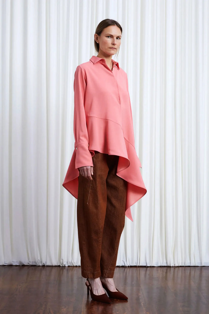 Desire Shirt, Pink Crepe