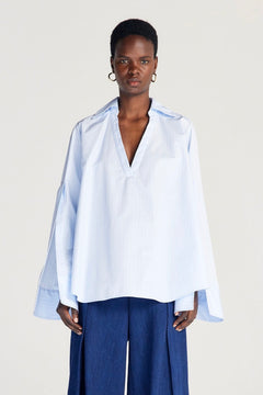 The Fracture Shirt in Blue Stripe Cotton – palmer//harding