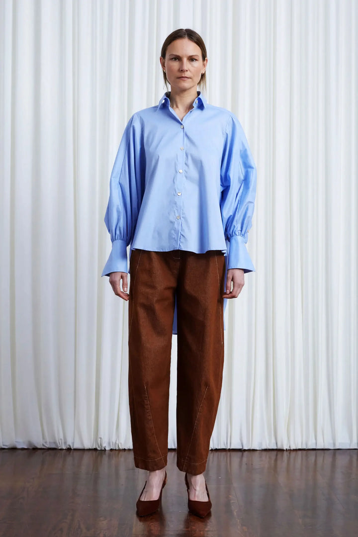 Comfort Found Shirt, Blue Cotton Poplin