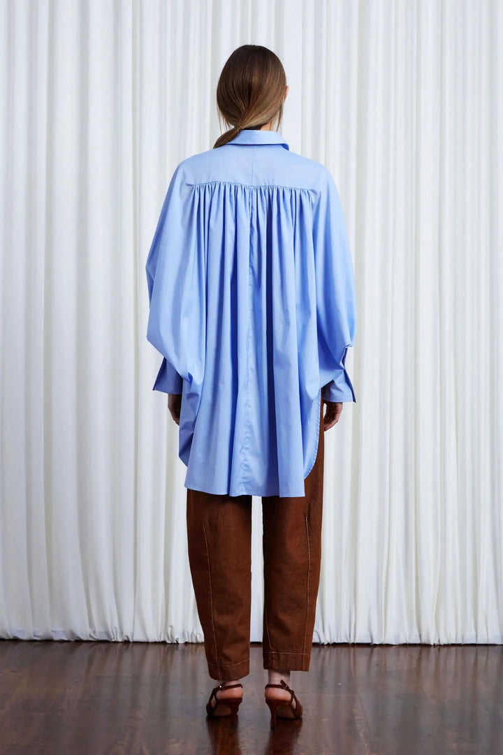 Comfort Found Shirt, Blue Cotton Poplin