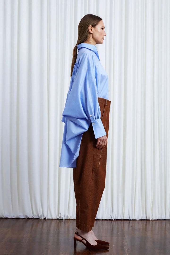 Comfort Found Shirt, Blue Cotton Poplin