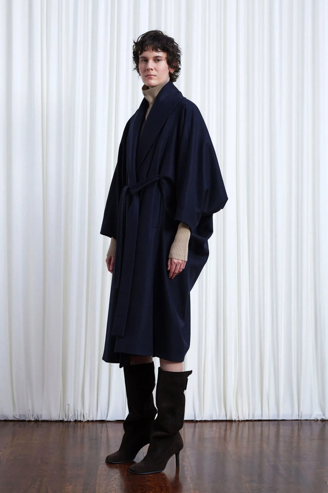 Comfort Found coat Navy Wool Coating