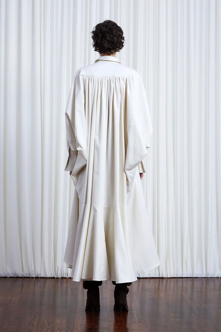 Comfort Found Day Dress, Ivory Cotton Twill