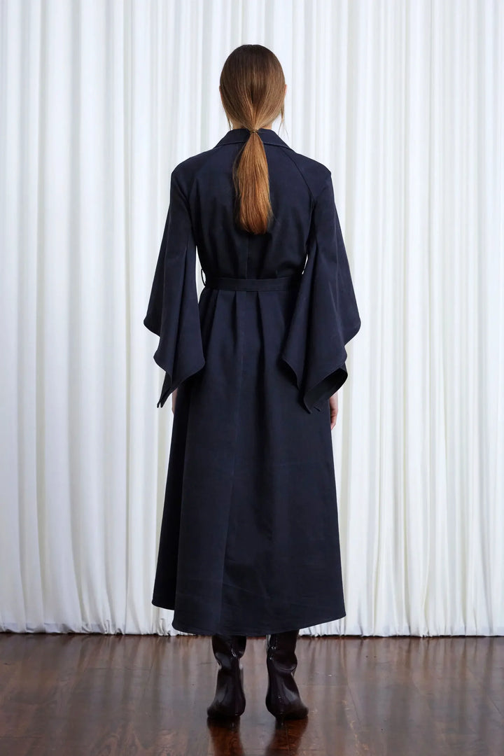 Devoted Dress, Charcoal Denim