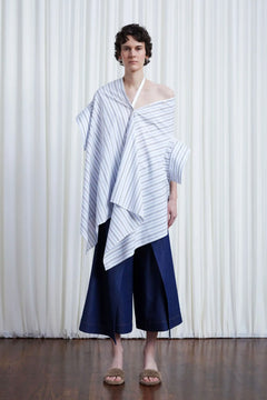 The Haven Shirt in Blue Multi-Stripe Cotton Poplin – palmer//harding