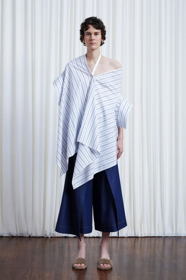 قميص هافن، قميص قطني مخطط مفتوح من الكتفين