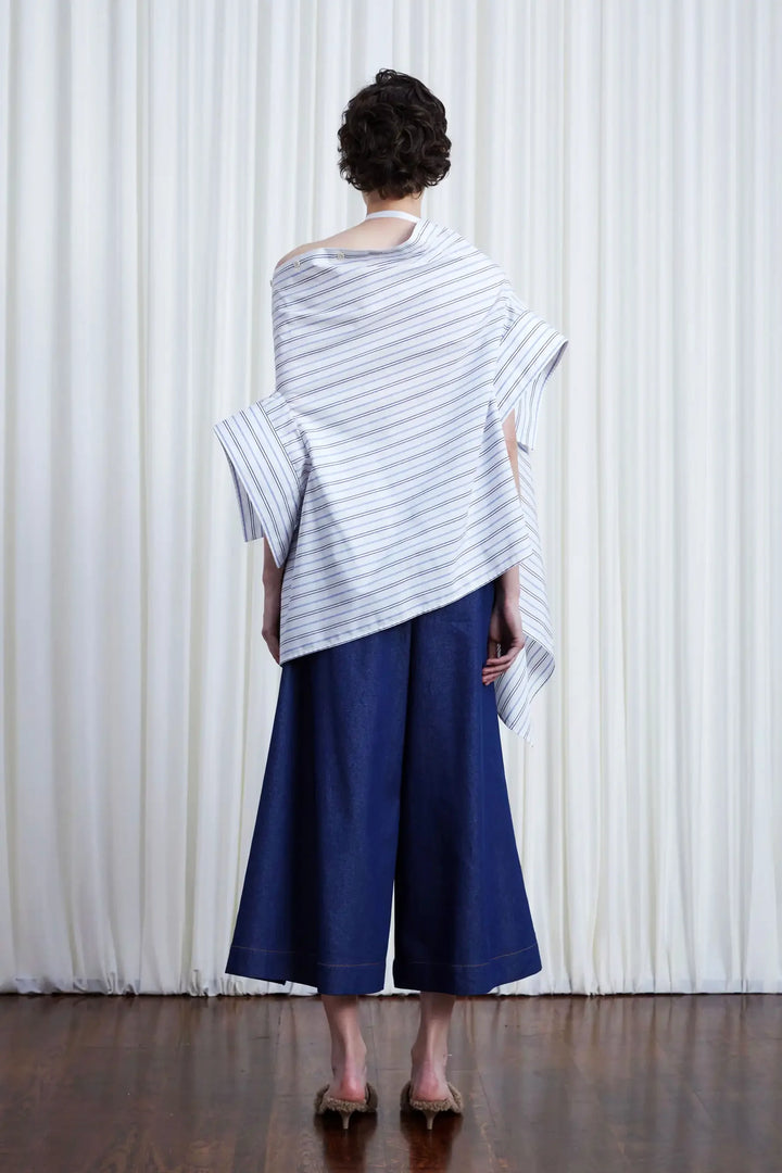 قميص هافن، قميص قطني مخطط مفتوح من الكتفين