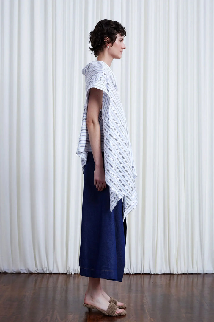 قميص هافن، قميص قطني مخطط مفتوح من الكتفين