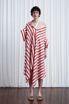 The Haven Dress in Red Awning Stripe Cotton Poplin – palmer//harding