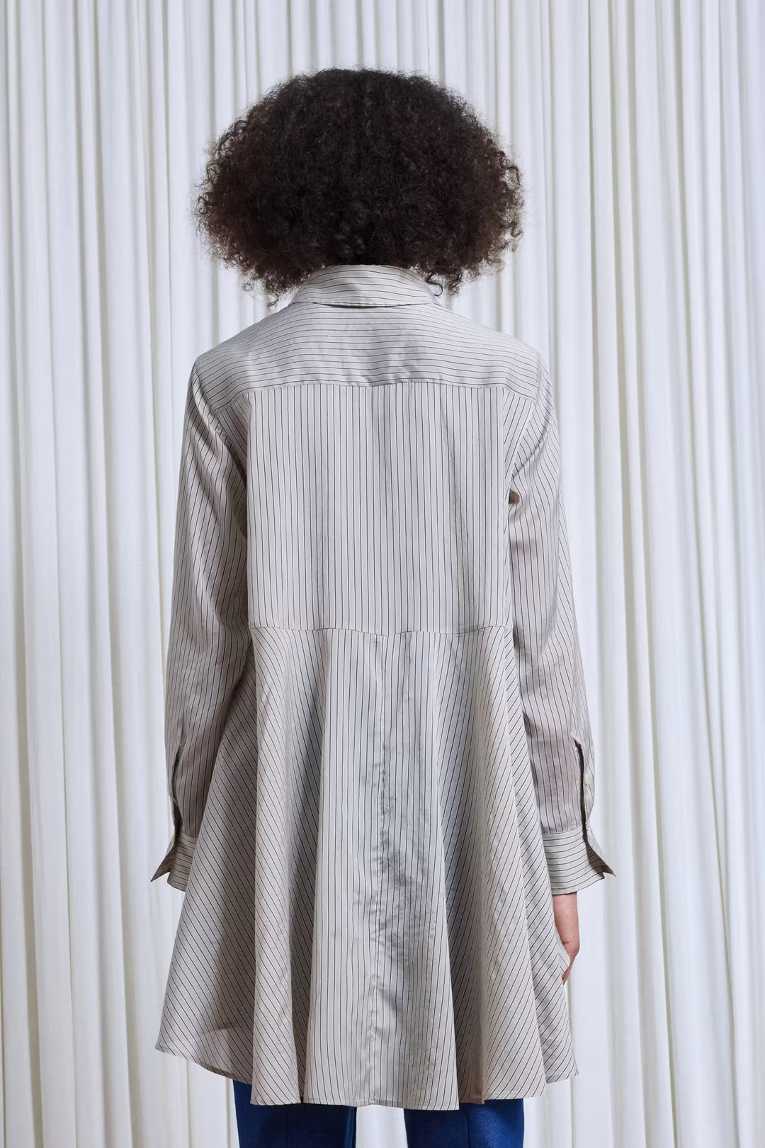 The Rhythm Shirt in Beige Silk Stripe – palmer//harding
