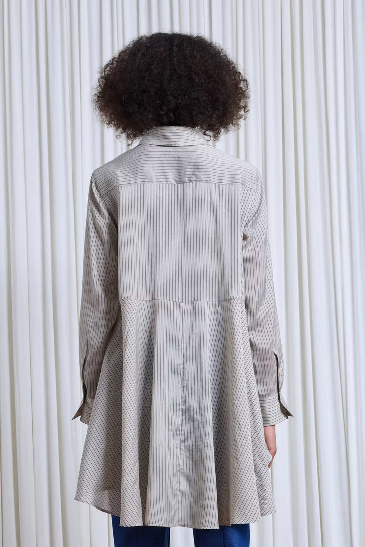 The Rhythm Shirt in Beige Silk Stripe – palmer//harding