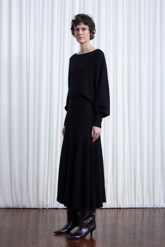 The Hazy Dress in Black Merino Wool – palmer//harding