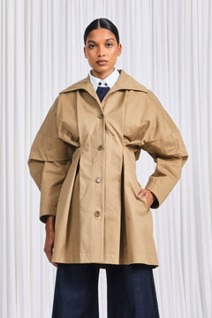 The Honesty Opens Coat in Camel Cotton Drill – palmer//harding