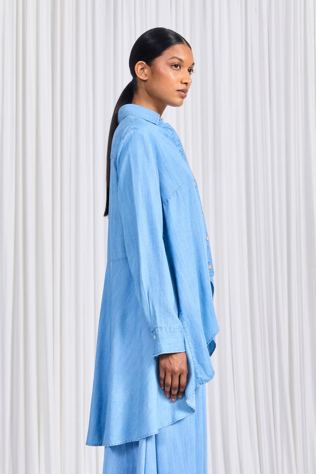 The Rhythm Shirt in Blue Washed Lyocell Denim – palmer//harding
