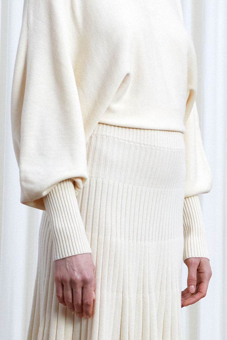 cream wool dress Yerusalimka Cream Wool Dress K M by L A N G E