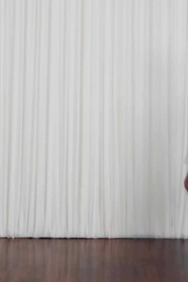 Short Courage Dress, ivory cotton pleated waist tunic