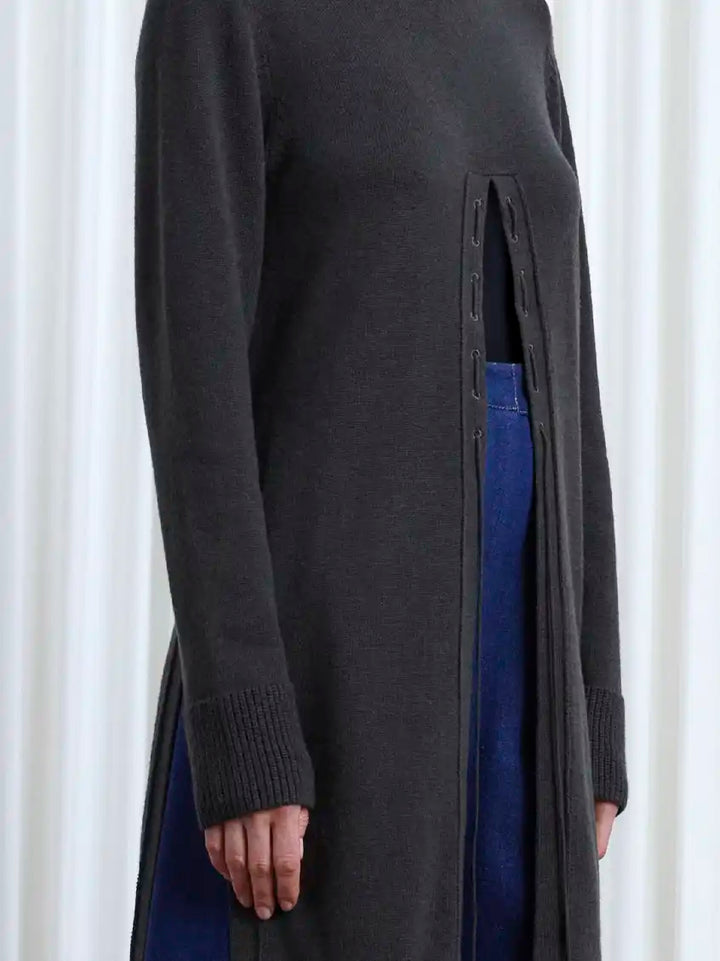 Pull Origin, pull long en laine vert sauge